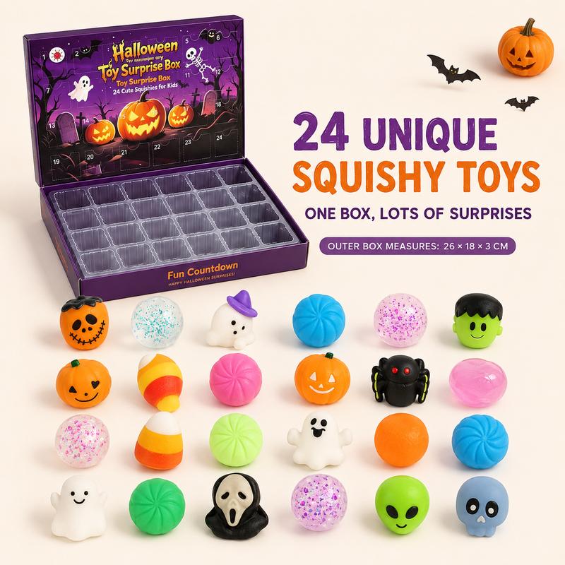 Spooky Squish 24-day Halloween squishy countdown calendar with mystery Halloween characters