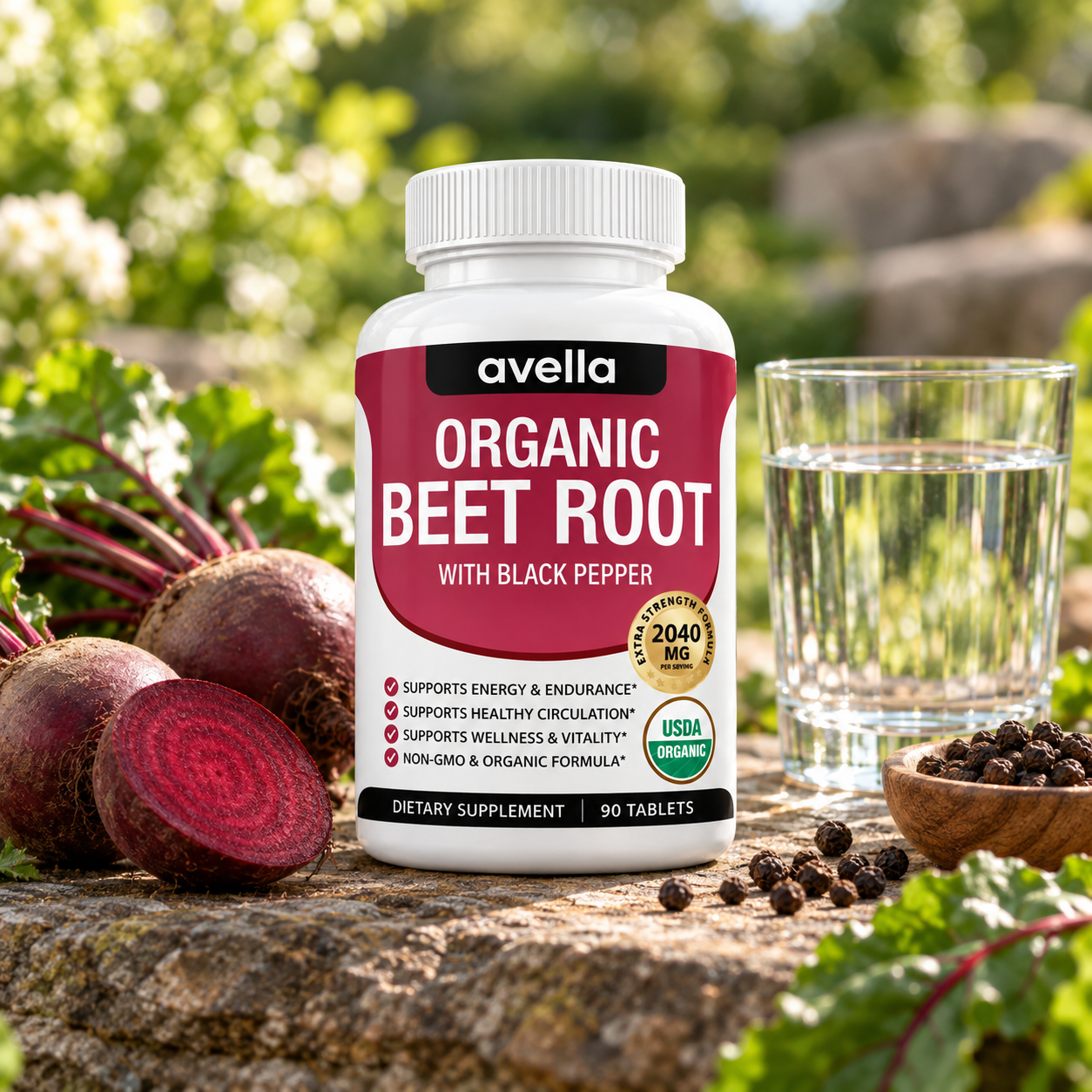 Avella Organic Beet Root and Black Pepper